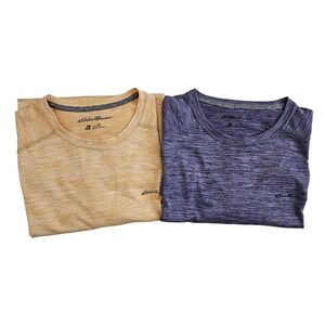 Eddie Bauer (Mens XL) Freedry T-Shirt Purple Heather Short Sleeve Activewear Lot